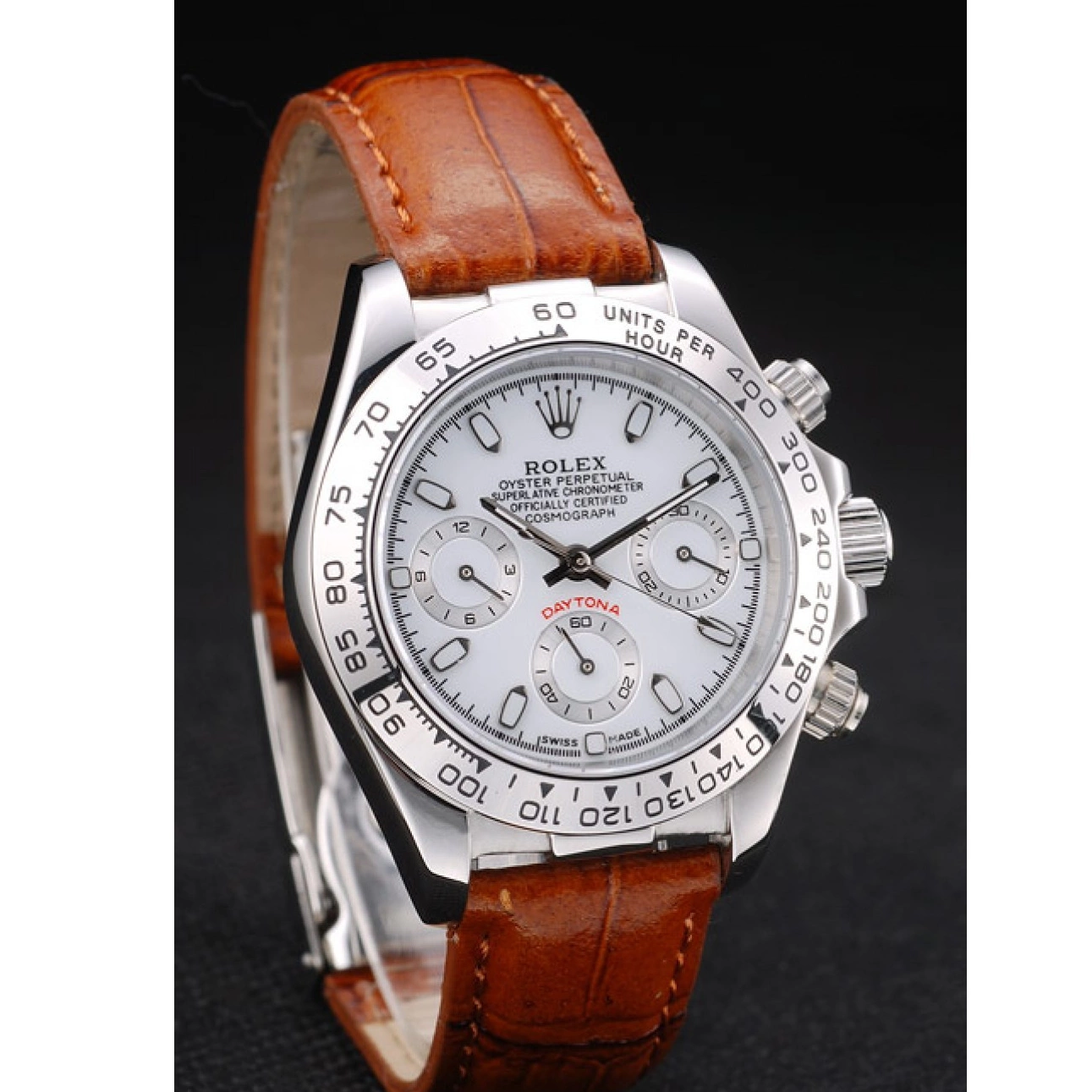 Good Copy Rolex Watches Case Dial Steel Leather Daytona Tachymeter Brown Lady White Rolex Strap Stainless 0713